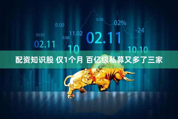 配资知识股 仅1个月 百亿级私募又多了三家